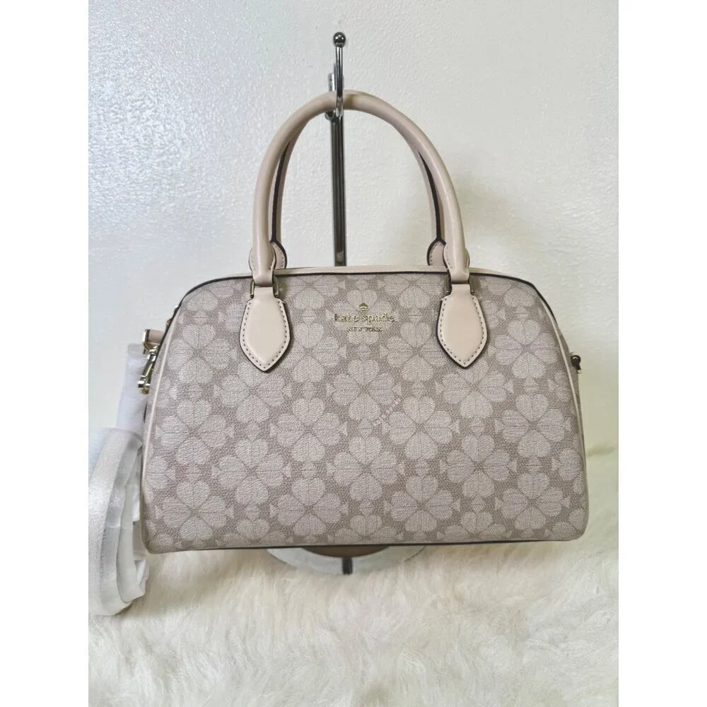 KATE SPADE Signature Spade Flower Pv Large Duffle Crossbody Tote Bag Travel